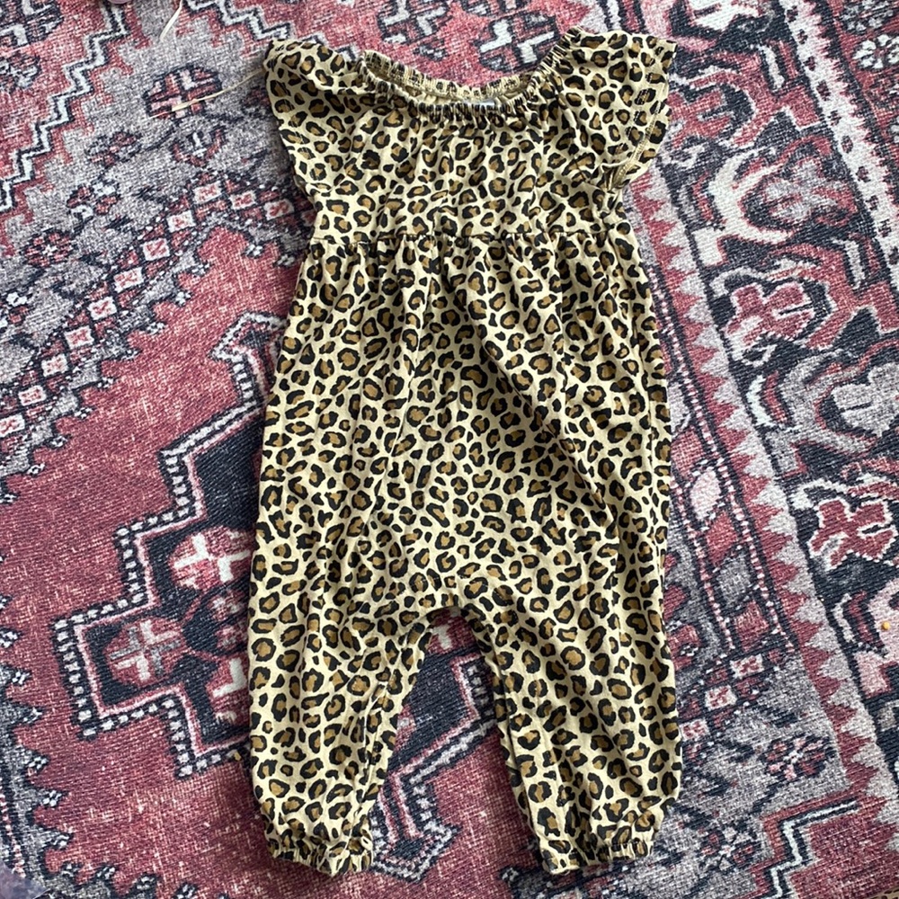 Leopard Print Pants Romper